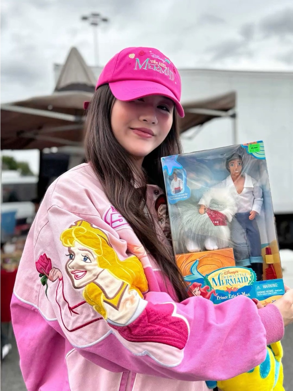 New Disney The Little Mermaid Ariel Princess Pink baseball hat Cap